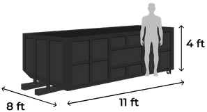 10-Yard Dumpster dimensions